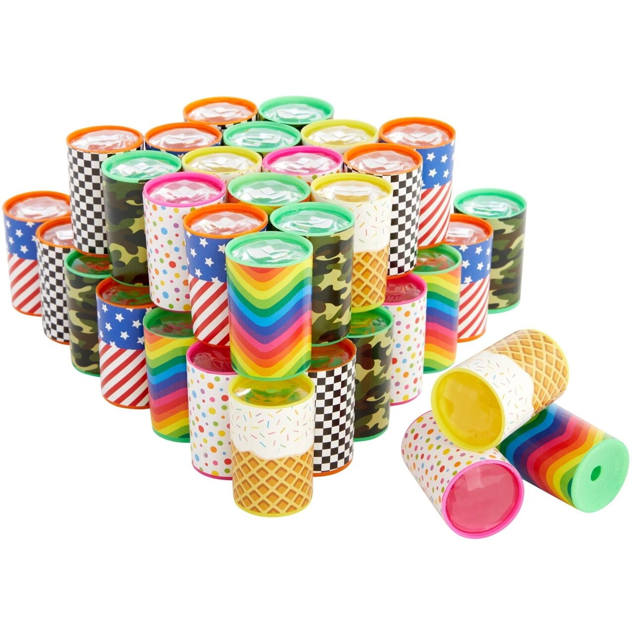 Blue Panda Prism Set for Kids Mini Kaleidoscopes - 48-Pack, Blue, 1.7 x 1.1 in, 6 Designs - Bulk Science Party Favors & Classroom Prizes - Birthday Party Supplies